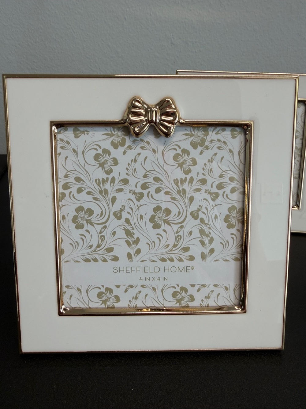 Sheffield Home | Cottage Chic Coquette Gold Trim Picture Frames ~ Set of 2 - Picture 2 of 5